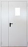 Дверь противопожарная двустворчатая EI60 и EIS60 со стеклопакетом 300х400