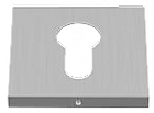 Накладка на цилиндр квадратная Cosmo матовый хром 